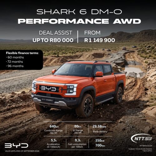BYD Shark 6 DM-O Performance AWD special offer from NTT BYD